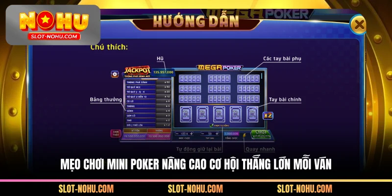 Mẹo chơi Mini Poker nâng cao cơ hội thắng lớn mỗi ván